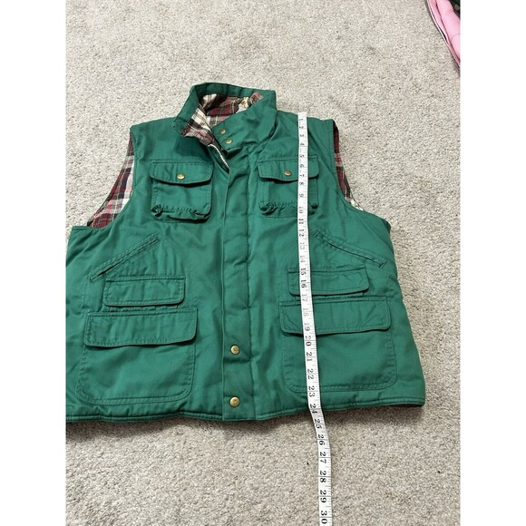 Southern Classic Utility Vest Men’s Size Large Outdoor Fishing Flannel Kelly Gr - Picture 4 of 5